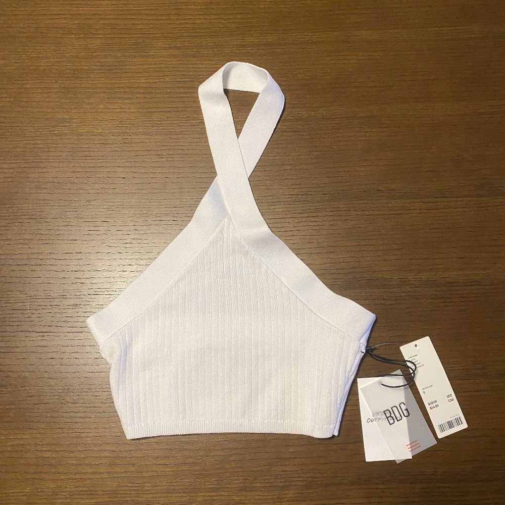 NWT Urban Outfitters Halter Crop Knit Tank - Picture 2 of 7
